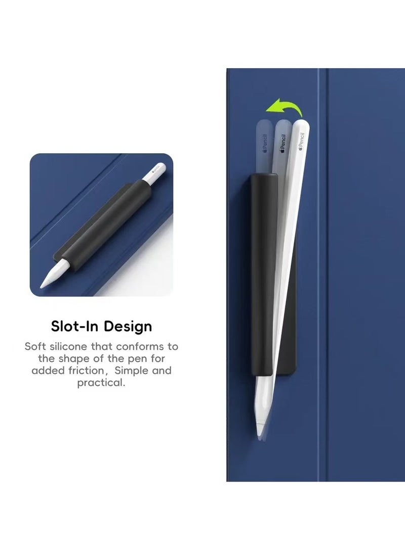 سام حافظة لقلم iPad Apple Pencil Pro / الجيل الثاني / الجيل الأول مع حامل USB-C، جراب سيليكون مضاد للتدحرج، غطاء واقٍ لقلم اللمس اللوحي - Image 2