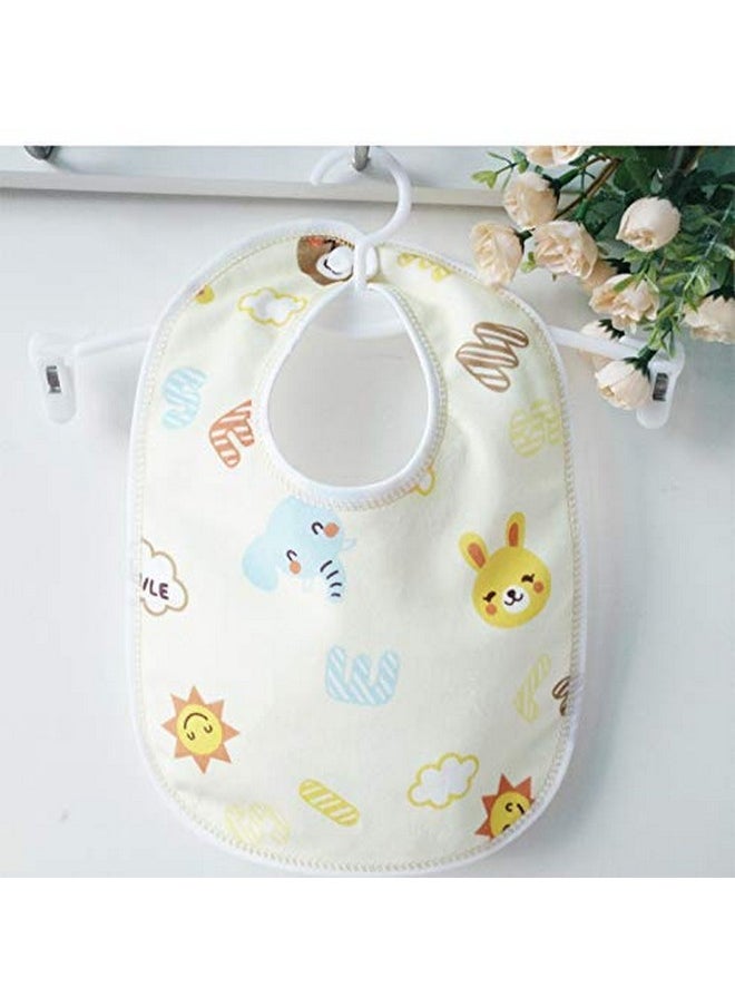 DOMENICO Baby Soft Feeding Bibs/Apron Cute Multi Print|With Tich Button| Waterproof Newborn Baby Bib Set - Pack Of 3  - Image 2