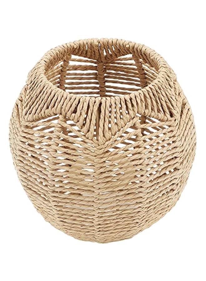 Rattan Pendant Lampshade Woven Light Cover Farmhouse Handmade Lamp Shades Chandelier Guard Lamp Cage Art Crafts or Living Room Bedroom Hotel Restaurant Decor  - Image 1