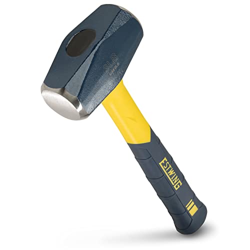 ESTWING Sure Strike Drilling/Crack Hammer - 3-Pound Sledge with Fiberglass Handle & No-Slip Cushion Grip - MRF3LB - Image 1