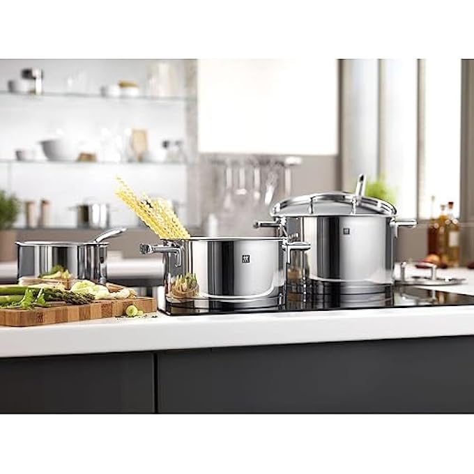 زويلينج طقم أواني مكون من 5 قطع مع 4 أغطية مناسبة للحث الحراري من الفولاذ المقاوم للصدأ - Image 5