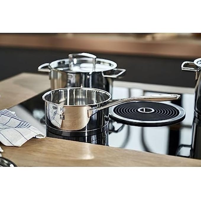 زويلينج طقم أواني مكون من 5 قطع مع 4 أغطية مناسبة للحث الحراري من الفولاذ المقاوم للصدأ - Image 2