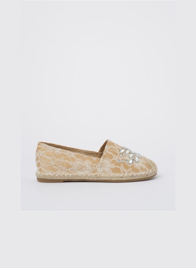 JOVE Women's Casual Espadrilles BEIGE - Image 1