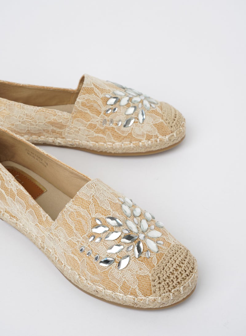 JOVE Women's Casual Espadrilles BEIGE - Image 2