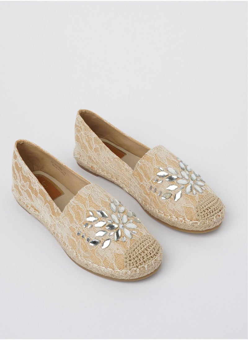 JOVE Women's Casual Espadrilles BEIGE - Image 3