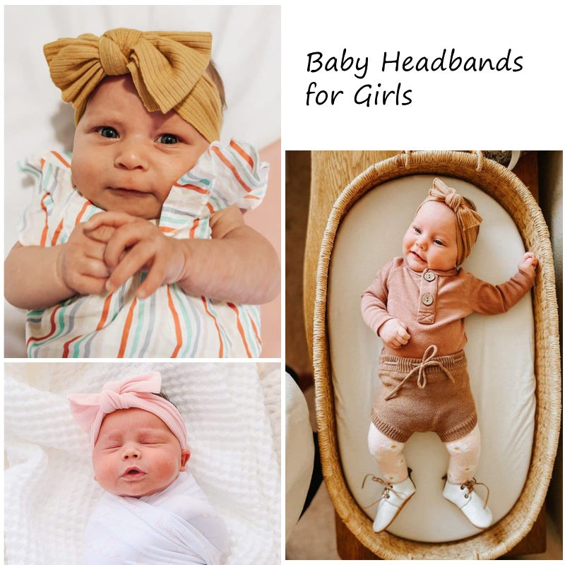 DRESHOW BQUBO Baby Nylon Headbands Hairbands Hair Bow for Girls Newborn Infant Toddlers Hair Accessories - Image 3