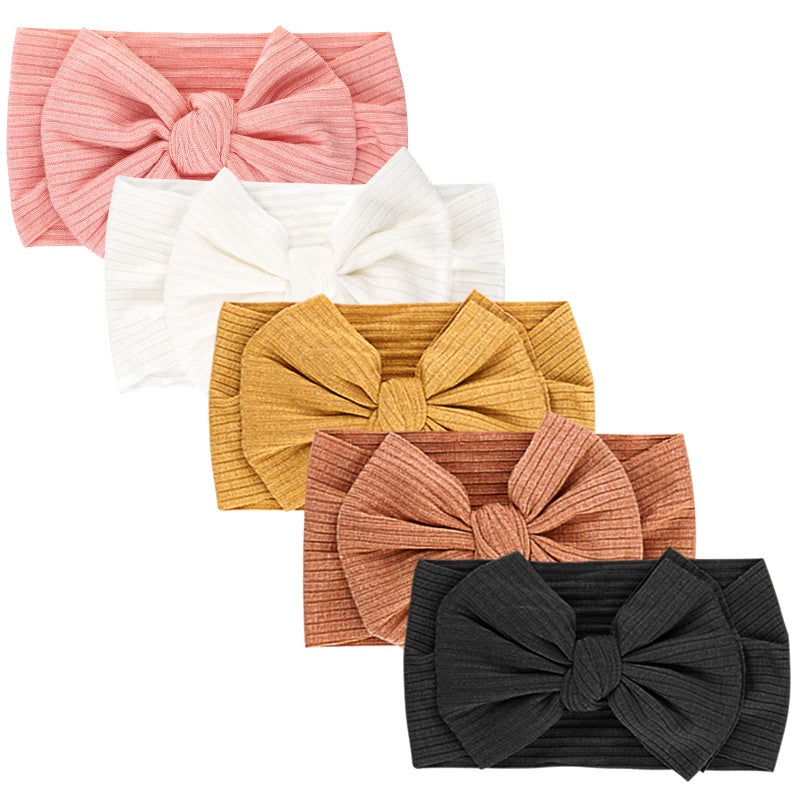 DRESHOW BQUBO Baby Nylon Headbands Hairbands Hair Bow for Girls Newborn Infant Toddlers Hair Accessories - Image 1