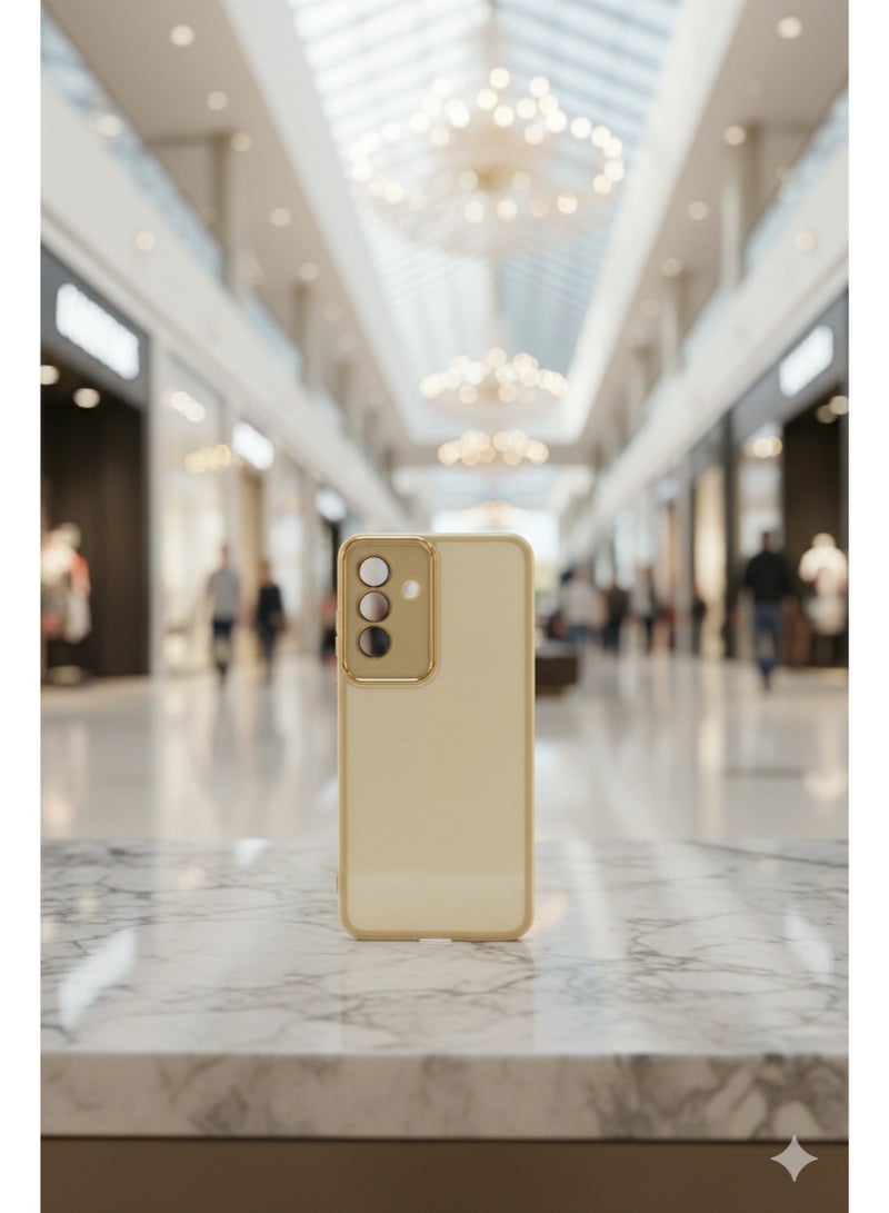 Grace Matte Finish Back Cover Case for Samsung A25 - Elegant Metallic Ribbon Design - Full Camera Protection & Non-Slip Grip - Image 4