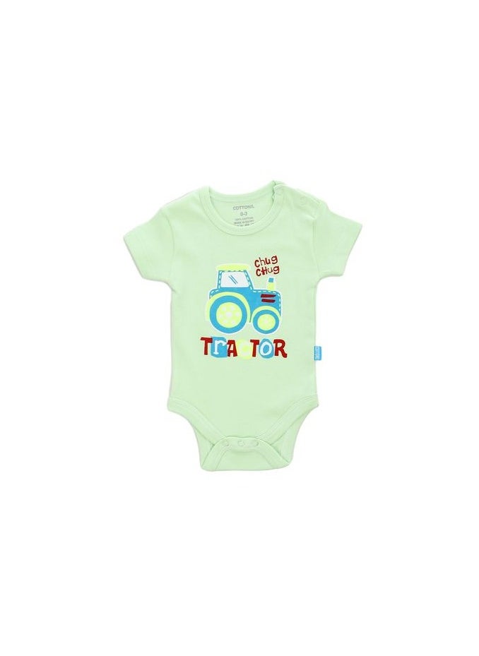 COTTONIL Baby Boys Half Sleeves Onesies "With Snap Closure" - Bundle of 3  - Image 4