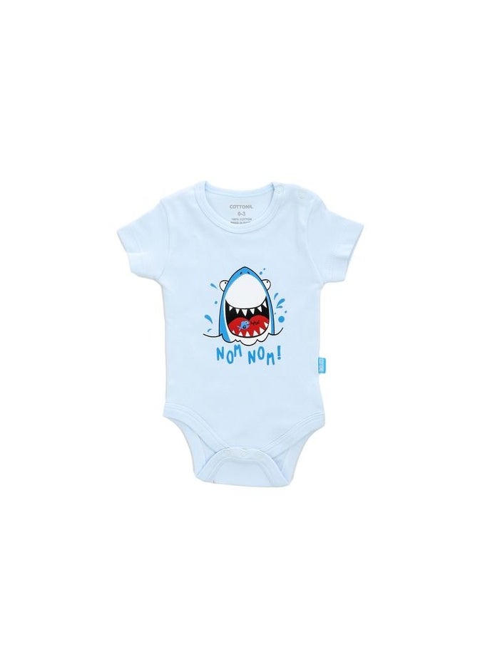 COTTONIL Baby Boys Half Sleeves Onesies "With Snap Closure" - Bundle of 3  - Image 3