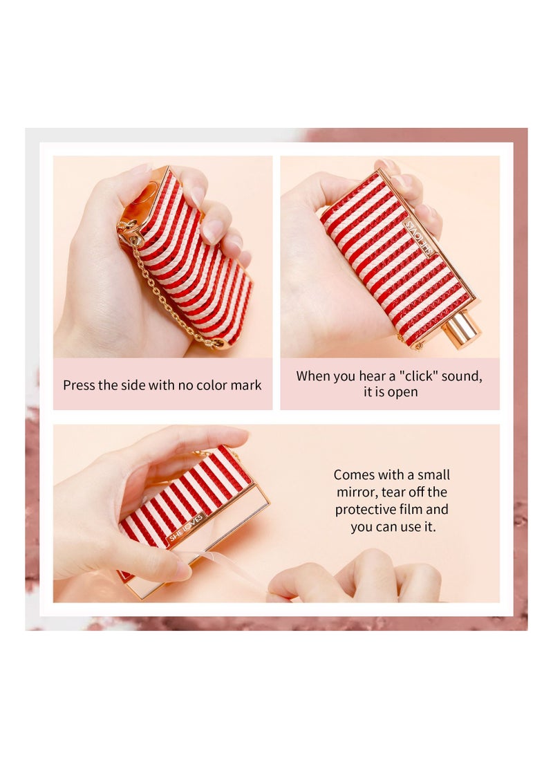 Sheloves - Lipstick Matte Waterproof Nude Long Lasting Velvet Finish ,Color Riche,Non-Drying, Intense Pigment,Soft，Silk，Smooth Pigment -Mini Lady Bag Lipstick With Mirror For Women/Girls As Gift - Image 1