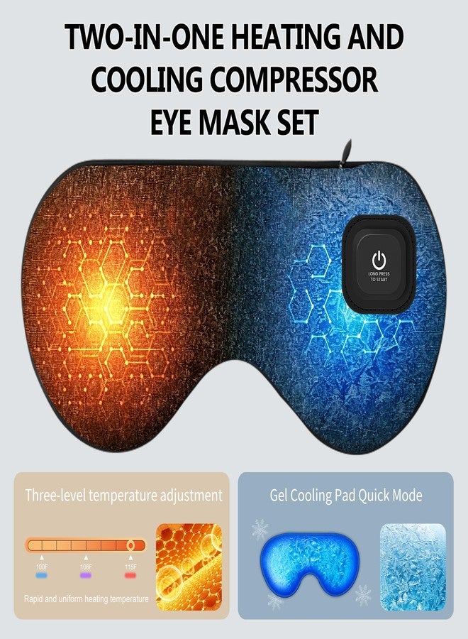 Heat Nice Heated Eye Mask, Cordless Hot & Cold Compress, 1000mAh Rechargeable, 3 Temperature Settings, Relief for Dry Eyes, Blepharitis & Styes, Improves Sleep, Ideal for Office Naps, Travel & Night Sleep - Image 2