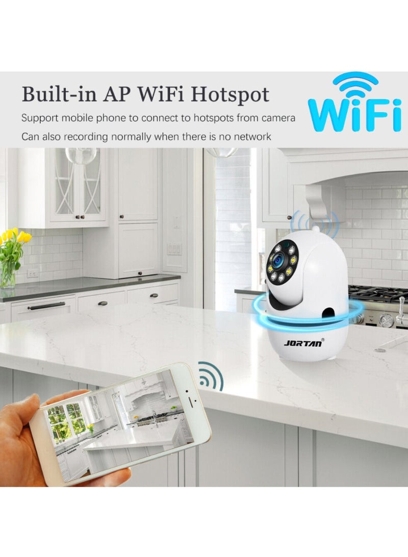 جورتان كاميرا JORTAN 1080P للأطفال، مراقبة الأطفال، IP44، التحدث في اتجاهين، كشف الحركة، تتبع الحركة، رؤية ليلية ملونة، تحكم 360 درجة / 90 درجة PTZ، كاميرا أمان داخلية.، كاميرا أطفال - Image 5