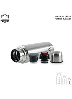 Atlasware Water bottle with two types lid and cup, 500 ml steel  - Image 3