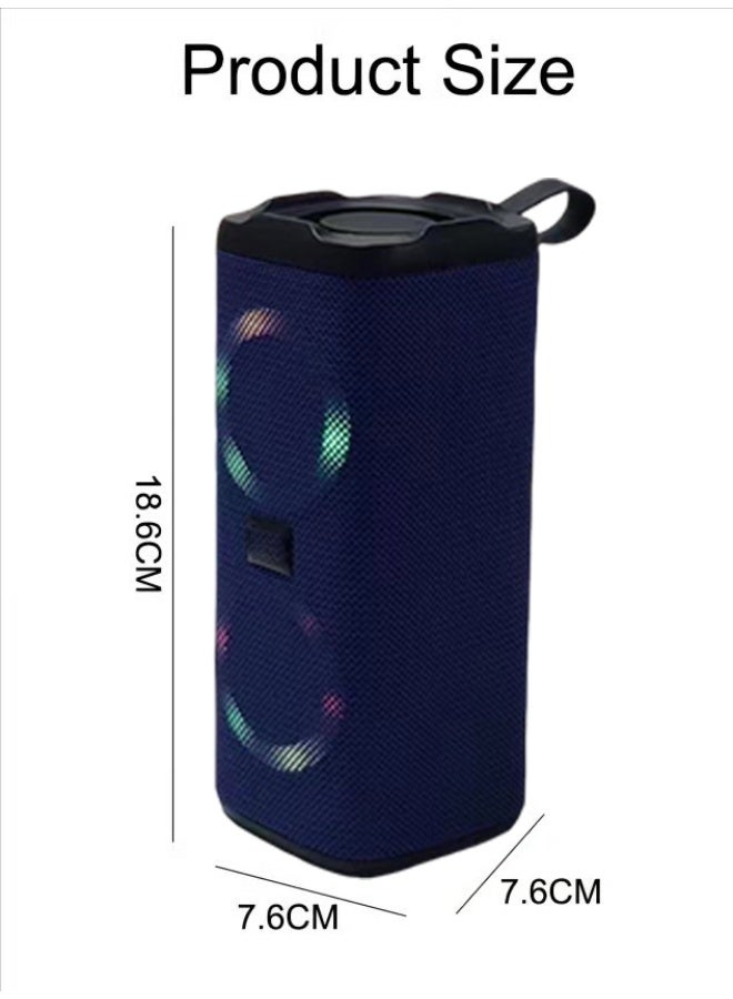 Wireless Bluetooth Speaker,Portable Bluetooth Speaker with 24W Stereo Sound, Bluetooth 5, Wireless Speakers with Led Melody,24-Hour Playtime, Wireless Stereo Pairing Travel ,Deep Bass Rgb Lights,TWS Stereo Sound,Speaker for Home, Outdoors,Support TF Card,  Blue  - Image 2