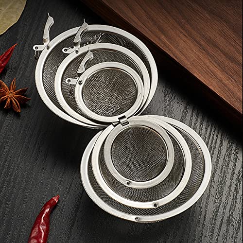 TOMATUS® 2 Pcs Stainless Steel Tea Infuser Ball Tea Strainer Reusable Tea Spice Filter Herbs Infuser with Extended Chain Hook for Loose Leaf Tea and Spices Seasonings (Small) - Image 5