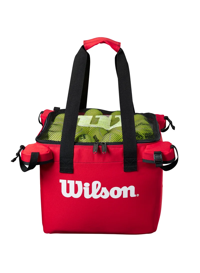 Wilson Transportable Tennis Teaching Cart and Bag, 150 balls capacity, red