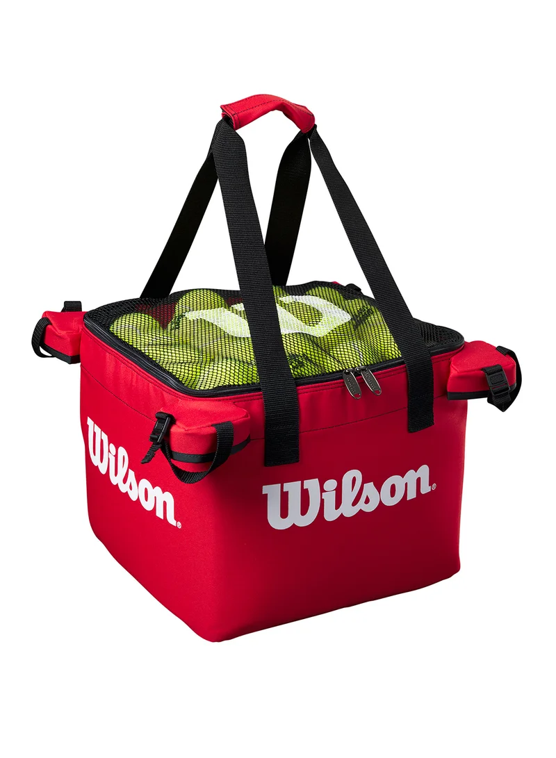 Wilson Transportable Tennis Teaching Cart and Bag, 150 balls capacity, red