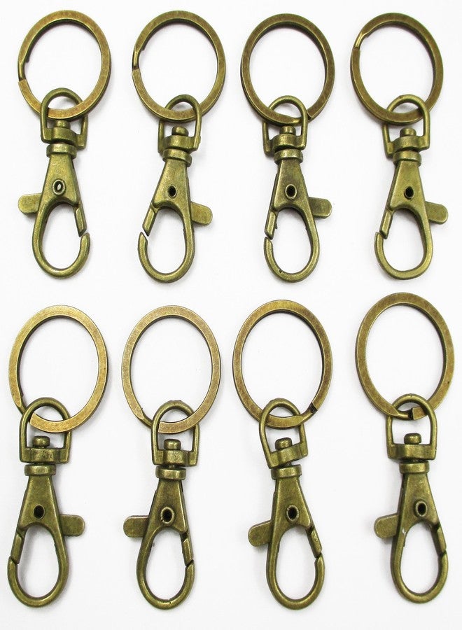 ALL in ONE Lobster Clasps Claw Swivel Trigger Clips Snap Hooks Bag Key Ring Hook Charms Findings (20pcs Antique Bronze) - Image 1