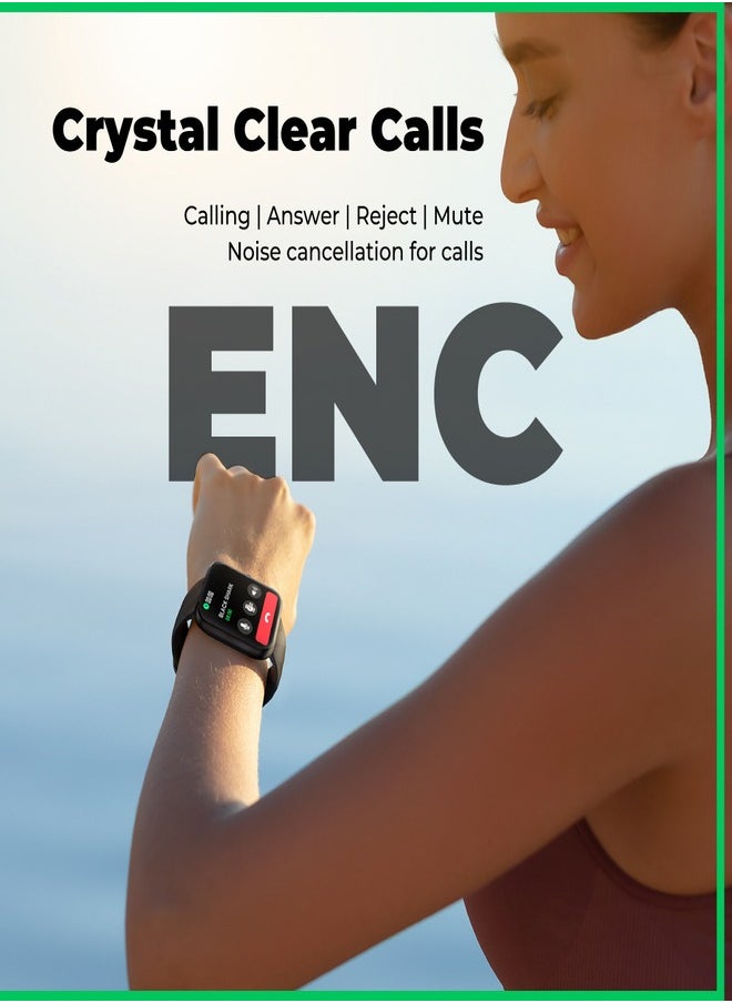GT Neo Smartwatch With 2.02 inch Display,7days Battery, 100+ Sports Mode, Clear Call, 24H Health Monitoring & IP68 Water Resistant - Black