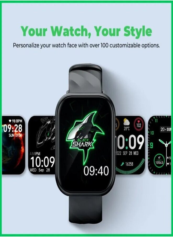 GT Neo Smartwatch With 2.02 inch Display,7days Battery, 100+ Sports Mode, Clear Call, 24H Health Monitoring & IP68 Water Resistant - Black