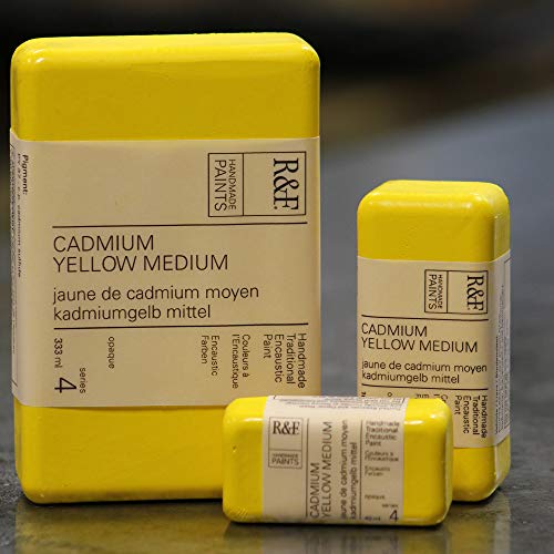 R&F Artist Encaustic Paint, Cadmium Yellow Medium, 40 ml - Image 3