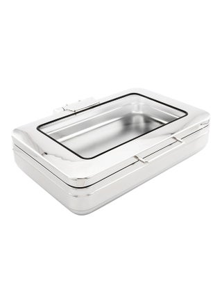 Met Lux 9 Qt Chafing Dish, 1 Induction Ready Serving Chafer - With Glass Window, Rectangular, Silver Stainless Steel Buffet Chafer, Chafer Frame Sold Separately, For Parties & Events - pzsku/Z9F6D738F8F2C3AB3A10AZ/45/1748264444/cc111ccc-e0b9-482d-8c9d-7d214d3ee9f4