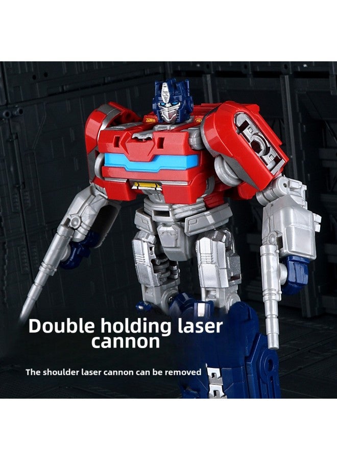 Fine-carved Deformation Toy Origin Movie Version Optimus Prime Robot King Kong Car Pillar Boy Toy Model Hand-made-Color:Alloy Version Becomes 7 Optimus Commander Model Grade Fine Painted Full Version [portable Gift Box]  - Image 3
