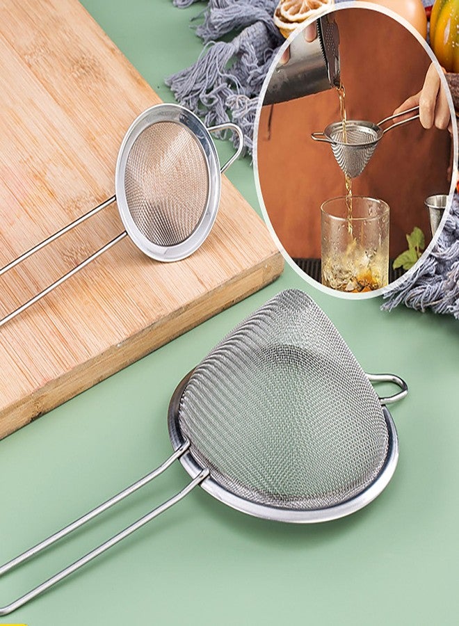Whyogeta 18 PCS Tea Strainers Cocktail Strainer Stainless Steel Fine Mesh Small Strainer, 3.3''Mini Tea Strainer with Long Handle for Cocktails Tea Herbs&Drinks,Conical Tea Filter Bar Colander Food Loose Tool - Image 5