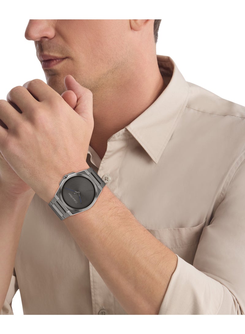 CALVIN KLEIN Tonneau Analog Men's Grey Case Watch - 25200458 - Image 4