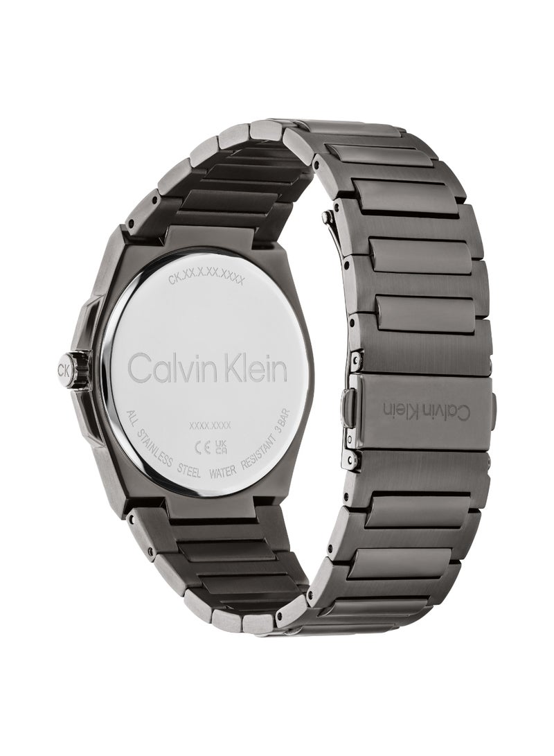 CALVIN KLEIN Tonneau Analog Men's Grey Case Watch - 25200458 - Image 3