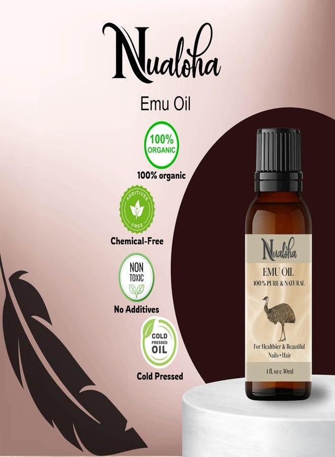 Nualoha Emu Oil (Dromaius Novaehollandiae) | Pure, Natural Moisturizer & Skin Soothing Oil | Deep Hydration & Healing Properties - 30ml - Image 3