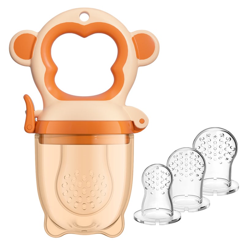 kismube Baby Fruit Feeding Teether Chew Bag with Silicone Nipple - Safe & BPA-Free for Infants 3-6 Months - Image 2