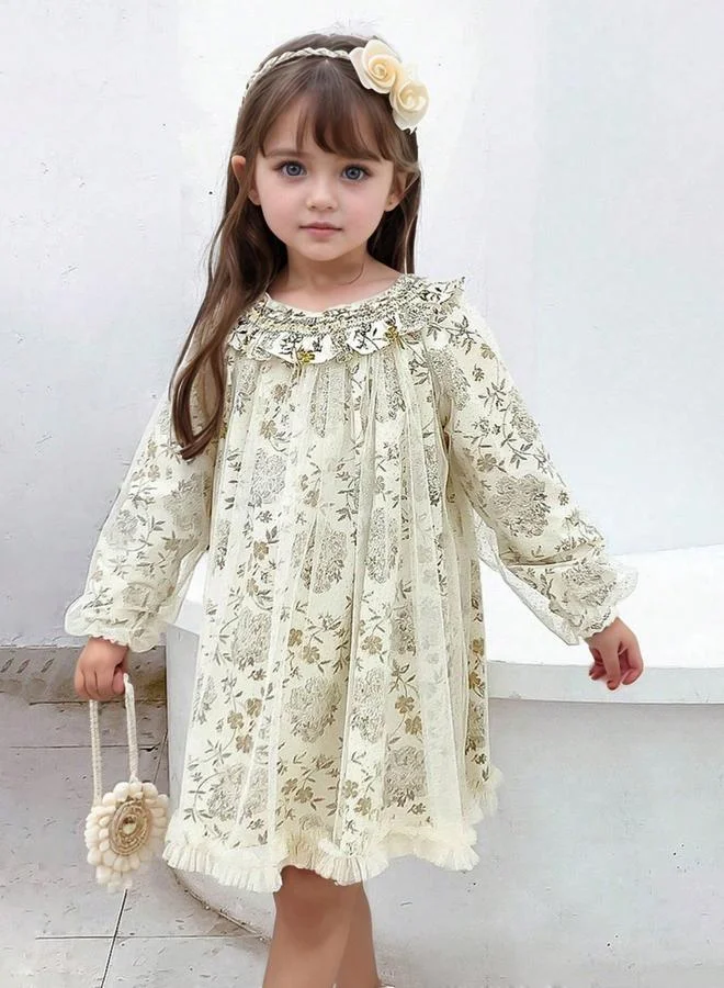 Take Two  Girls Floral Print Long Sleeve A-Line Dress for Women | Best Price UAE