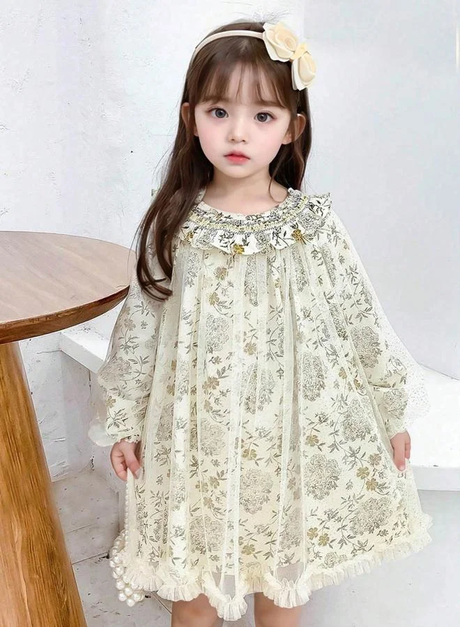 Take Two  Girls Floral Print Long Sleeve A-Line Dress for Women | Best Price UAE