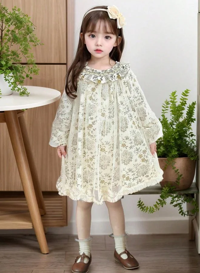 Take Two  Girls Floral Print Long Sleeve A-Line Dress for Women | Best Price UAE