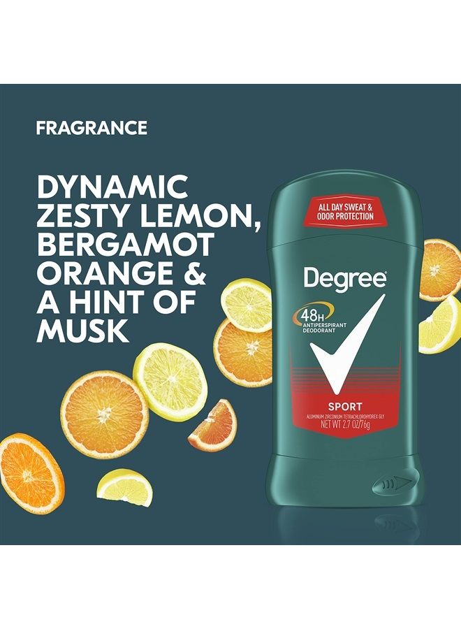 Degree Men Original Protection Antiperspirant Deodorant 48-Hour Sweat and Odor Protection Sport Antiperspirant For Men 2.7 oz, Packaging may vary