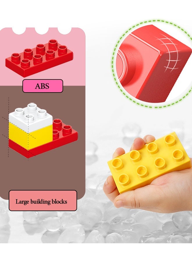 Toy Train, Children's Building Toys, 50 Pieces of Large Building Blocks, Early Education and Intelligence Gifts for Kids - Digital Training and Color Recognition  - Image 4