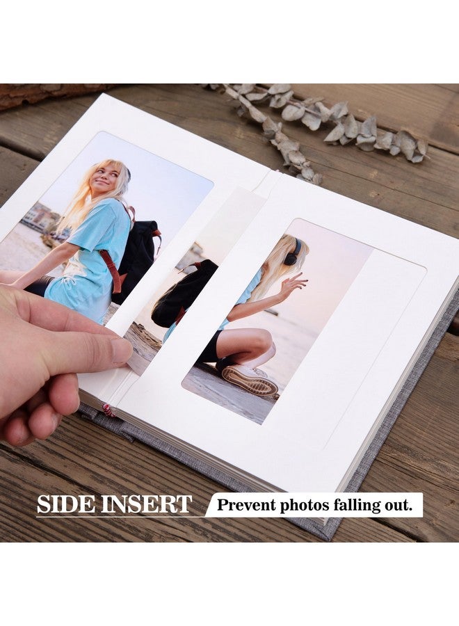 Pssoss Small 4x6 Photo Album with Writing Space Holds 30 Photos Ideal for Wedding Theme-Album and Baby Photo Album (Beige) - Image 3