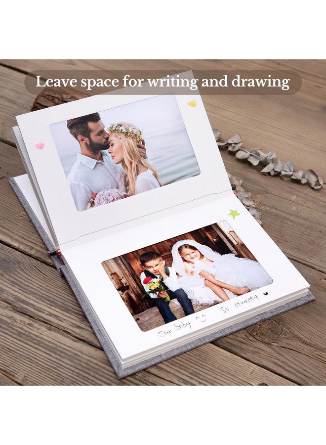 Pssoss Small 4x6 Photo Album with Writing Space Holds 30 Photos Ideal for Wedding Theme-Album and Baby Photo Album (Beige) - Image 4