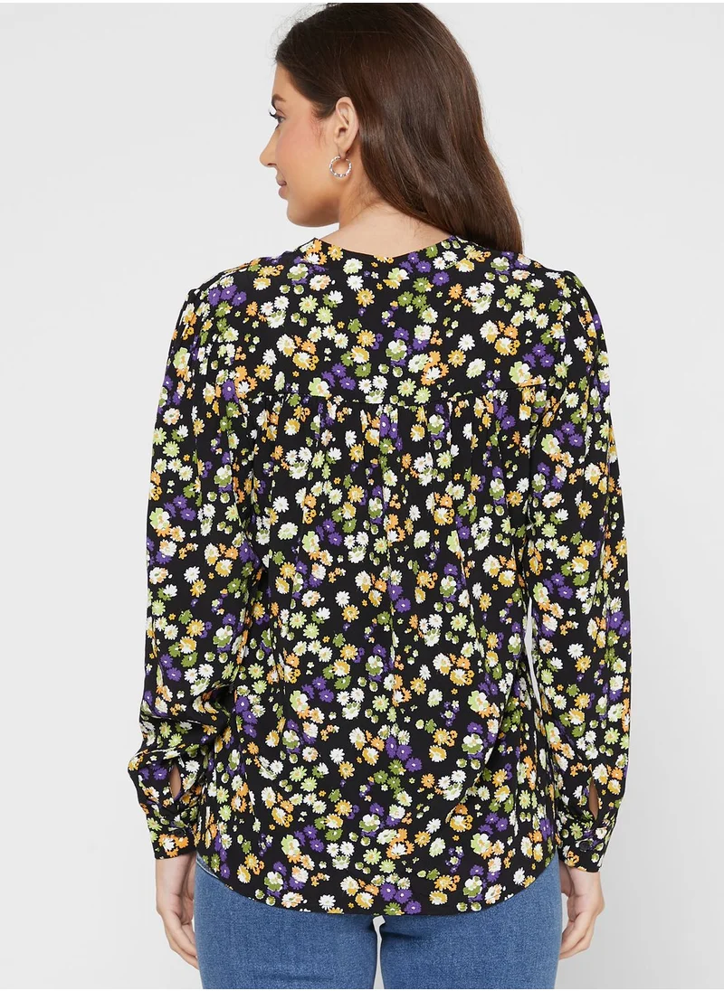 WAREHOUSE Floral Print Button Down Shirt