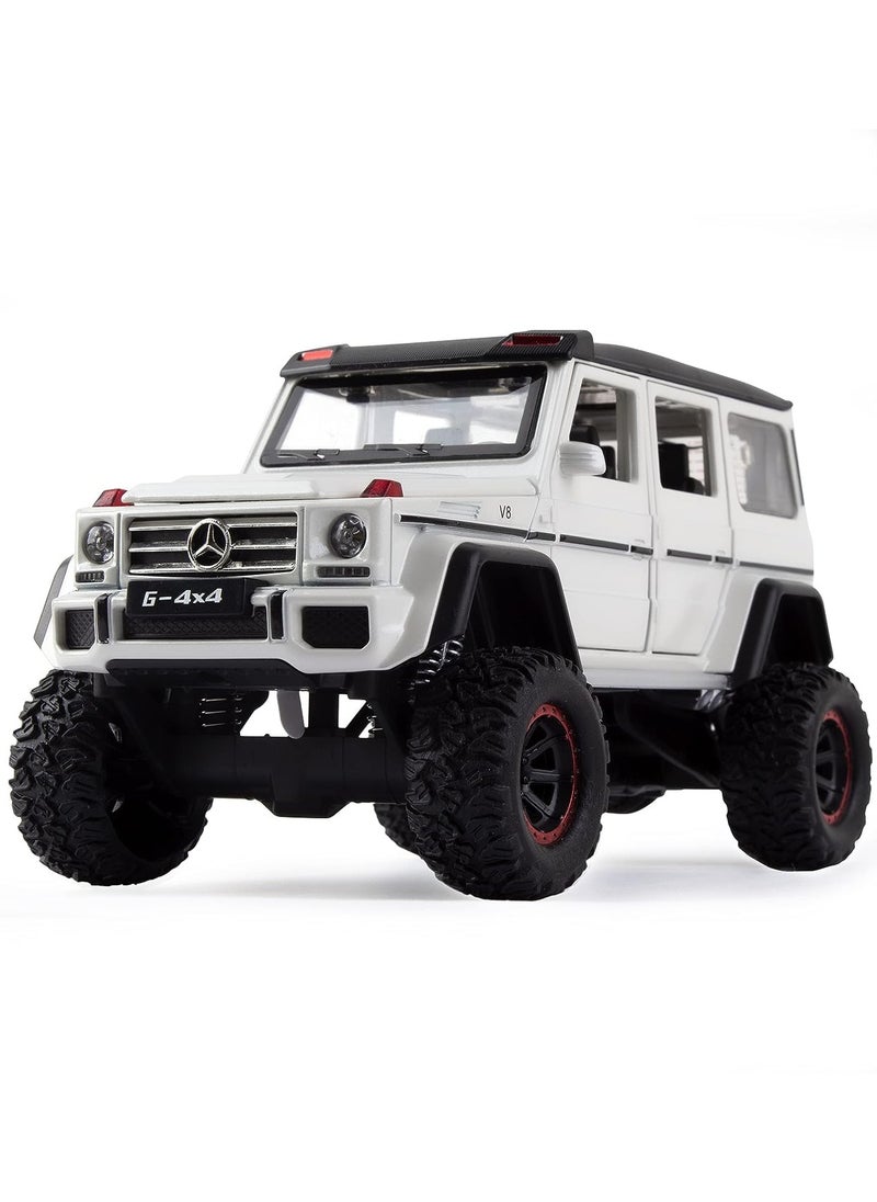 1/32 Scale Off-Road Pickup Model Car | Zinc Alloy Pull Back Toy with Sound & Light for Kids  - Image 1