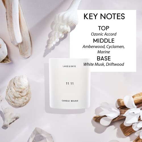 Lake & Skye 11 11 Scented Soy Candle - Lead-Free Cotton Wick (50 Hours of Burn Time) - Sheer & Uplifting Scent - Image 3