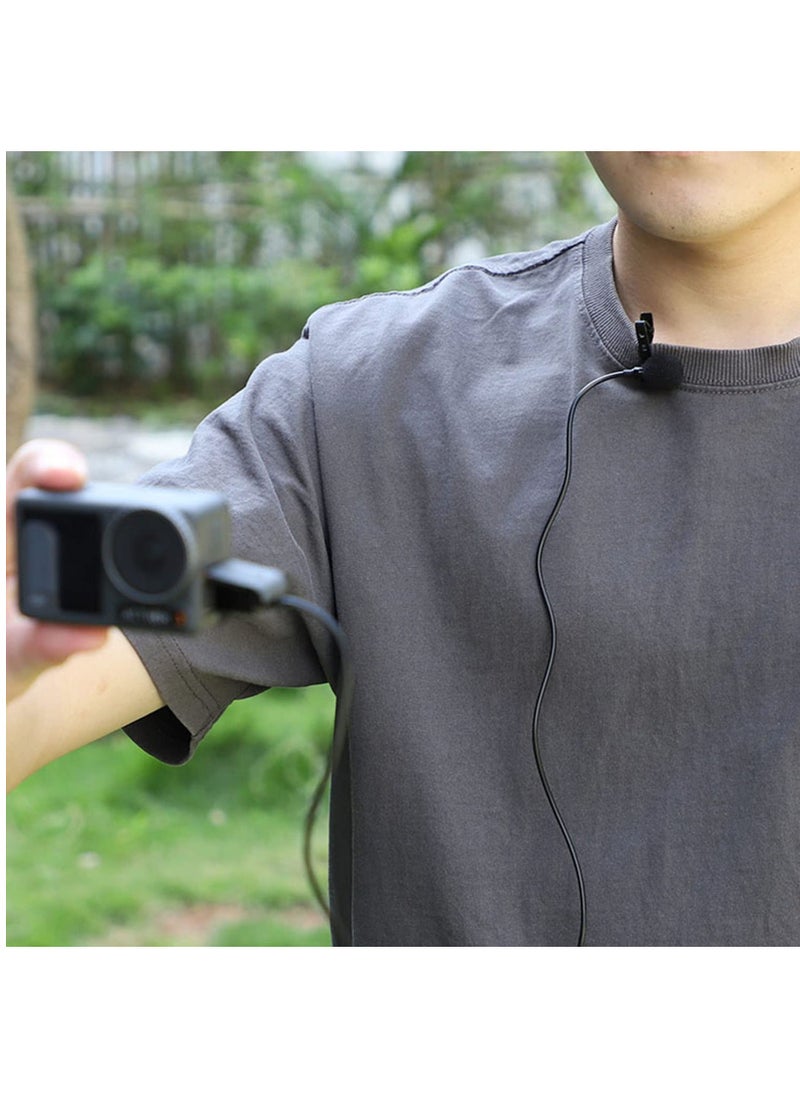 Generic Lavalier Microphone Compatible with DJI Osmo Pocket 3/Action 4/3/2 Camera Accessories Clip-On Handheld Omnidirectional Lavalier Microphone  - Image 5