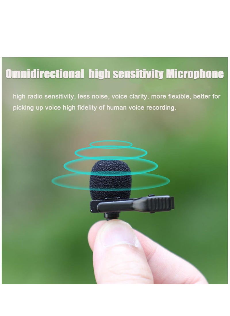 Generic Lavalier Microphone Compatible with DJI Osmo Pocket 3/Action 4/3/2 Camera Accessories Clip-On Handheld Omnidirectional Lavalier Microphone  - Image 2