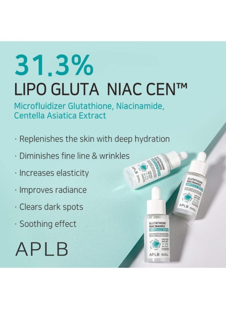 APLB Glutathione Niacinamide Ampoule Serum – Brightening, Dark Spot Care & Even Skin Tone Booster - Image 3