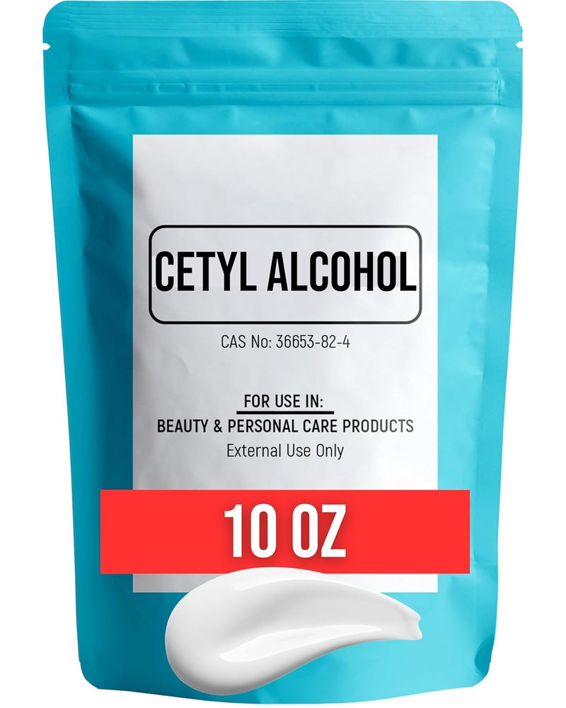 Magnum Solace Cetyl Alcohol for Body Butter DIY Lotions Creams Conditioners  Thickener and Emollient  White Granules 10 oz