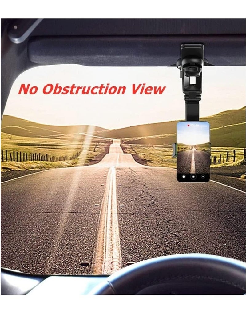 ELTRAZONE Sun Visor Car Phone Holder Mount – Multifunctional Adjustable Cell Phone Stand for Car Sun Visor, Rearview Mirror & Steering Wheel | Universal Phone Cradle Mount for iPhone, Samsung, Huawei, Xiaomi – Green - Image 3