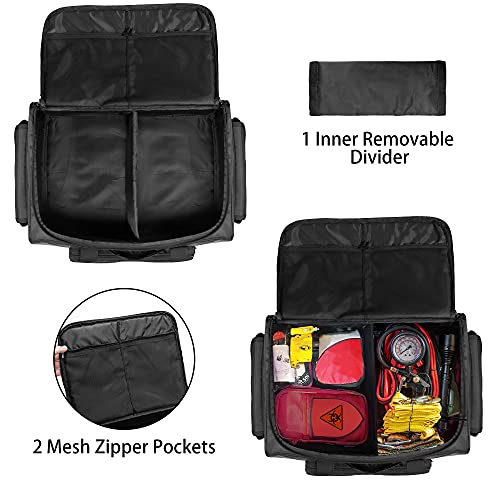 samdew Underseat Storage Bag Fit for SuperCrew Cab, Truck Under Seat Organizer with 1 Detachable Inner Divider & Anti-Slip Bottom for Full Size Trucks, Black - Image 4