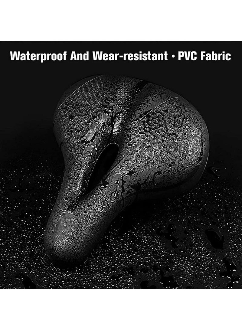 ihomeshop Bicycle Saddle, Thickened Shock-Absorbing Bike Accessory, Comfortable Ultra-Soft Cycling Seat with Reflective Strips - Image 3